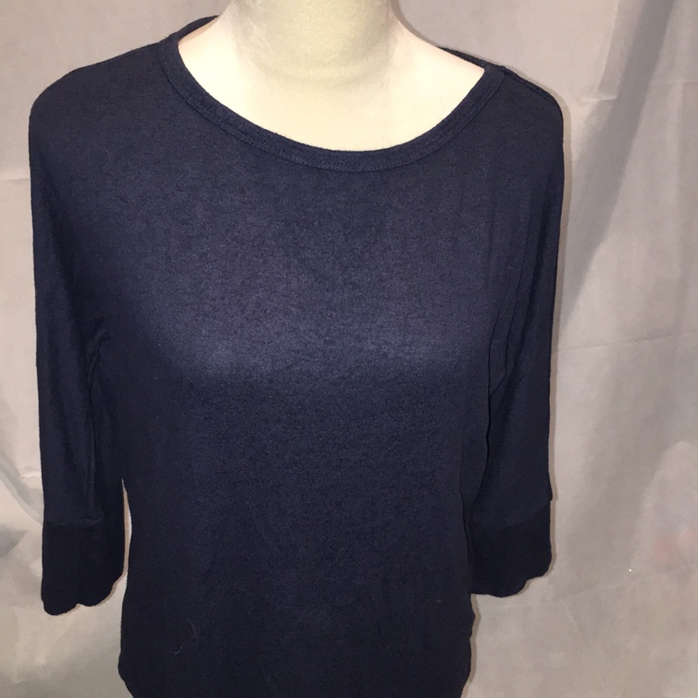 MIX by 41 Hawthorn Navy Knit 3/4 Sleeve Top | Size S